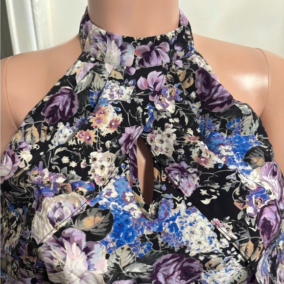 PARKER Women’s Noemi Floral Cold Shoulder Silk Dress - Picture 8 of 15